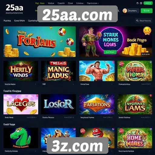 Comparação entre 25aa.com e outros sites de jogos