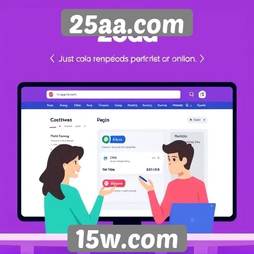Exploração das funcionalidades de interação do site 25aa.com