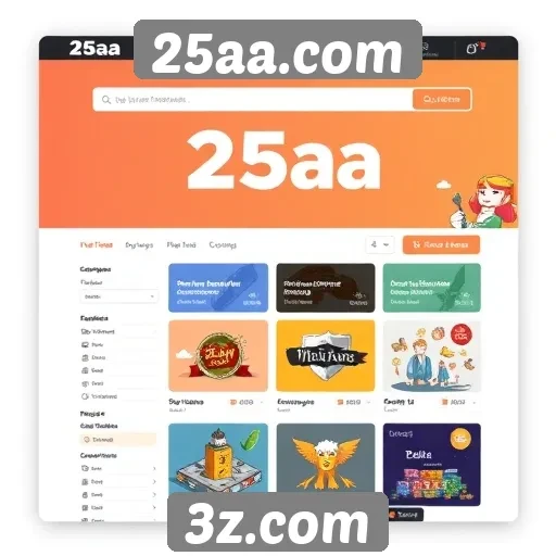 Interface do 25aa.com é user-friendly e intuitiva